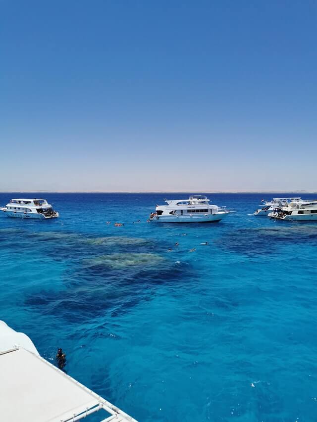 Boats in the sea in Hurghada