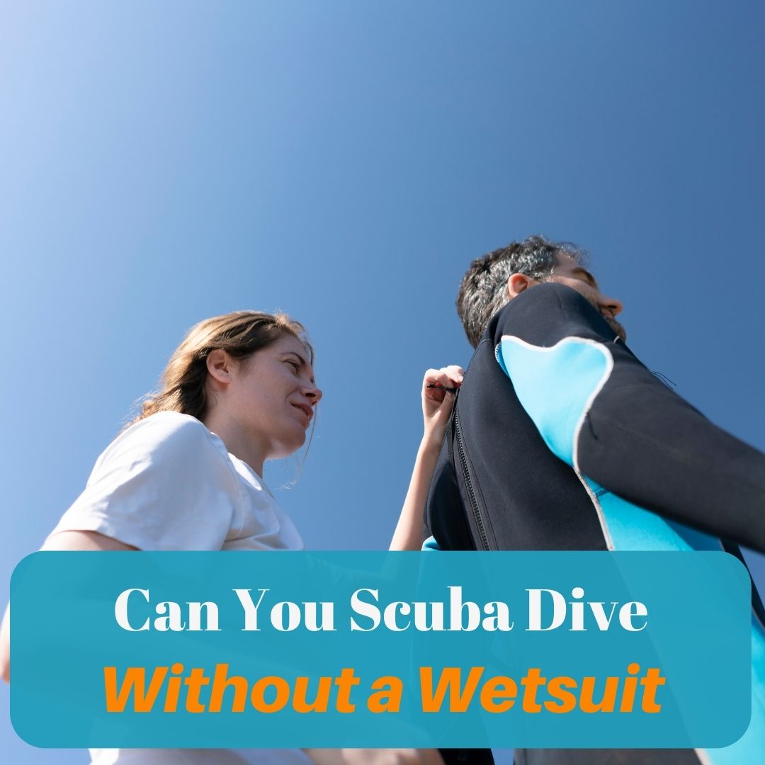 a woman helping a man put on a wetsuit